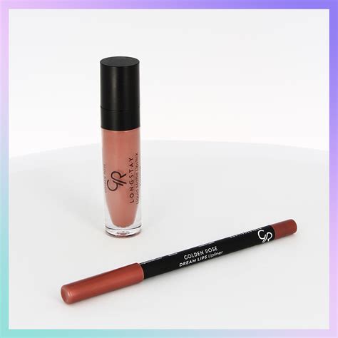 Duo Nude Lips Golden Rose Nos Sets Make Up Saga Cosmetics