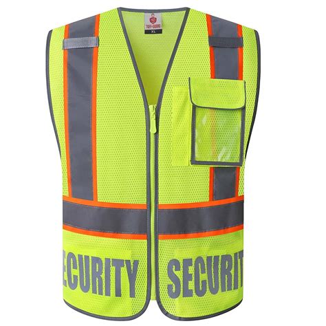 Tuff Guard Heavy Duty Safety Green Vest Security Id Quick Uniforms