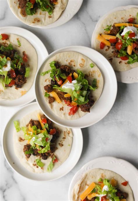 Beef Tacos With Refried Beans With Video The Healthy Epicurean