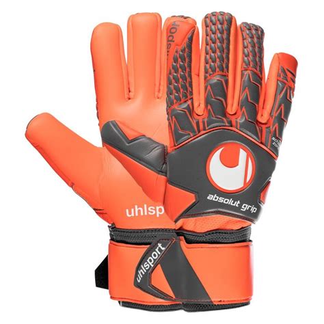 Uhlsport Goalkeeper Gloves Aerored Absolutgrip Hn Dark Grey Fluo Red