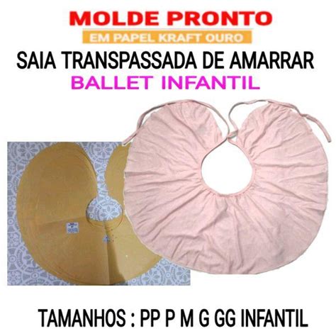 Molde Saia Transpassada Ballet Infantil Em Papel Kraft Elo