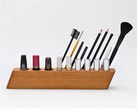 Pear Wood Makeup Organizer Lipstick Holder Sustainable Etsy