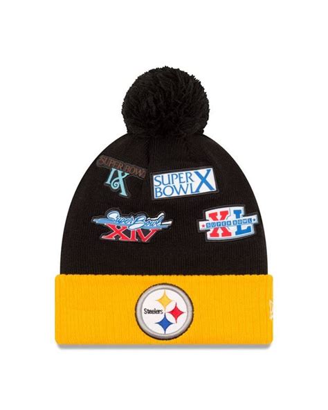 Pittsburgh Steelers New Era 6 Time Super Bowl Patcher Knit Cap