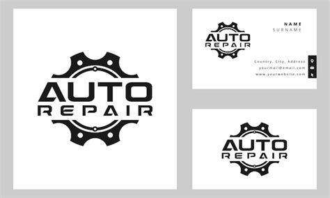 Inspiração de design de logotipo de engrenagem automotiva e modelo de