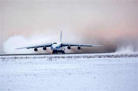 Wallpaper Snow Vehicle Airplane Boeing Military Aircraft Landing