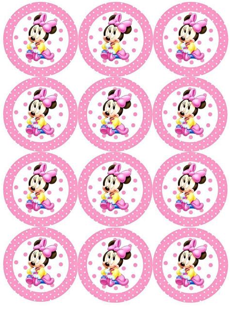 Minnie Mouse Cupcake Toppers Minnie Mouse Birthday Decorations Minnie