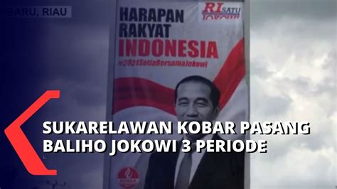 Relawan Kobar Pasang Spanduk Dan Baliho 2024 Setia Bersama Jokowi