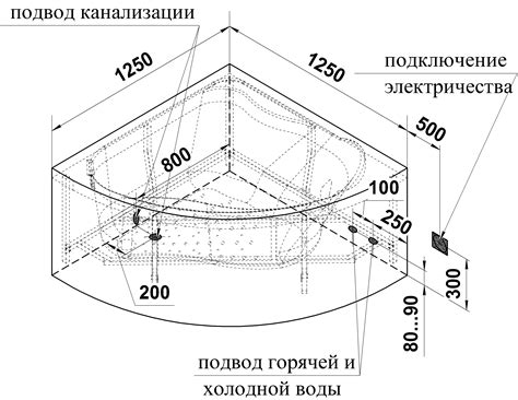 Купить угловую акриловую ванну Альтея (125х125) с гидромассажем