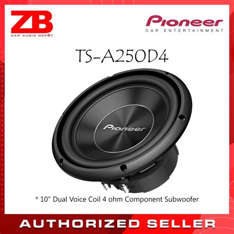 Pioneer Ts A250d4 10” Dual 4 Ohms Voice Coil Subwoofer Lazada Ph