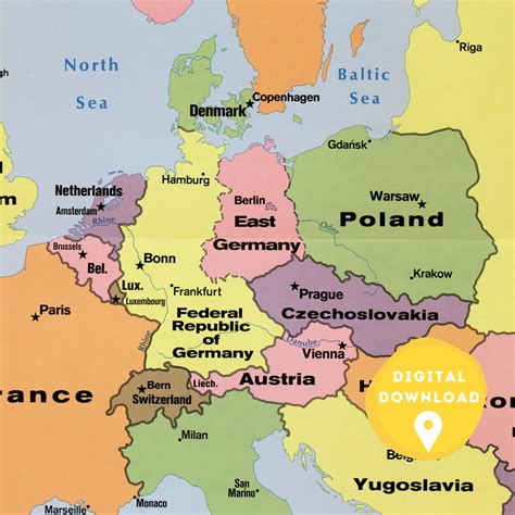 Digital Political Map Of Europe S Printable European Off