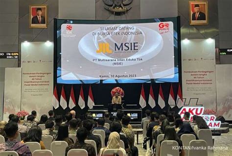 Resmi Melantai Saham Multisarana Intan Eduka Msie Turun Di Sesi