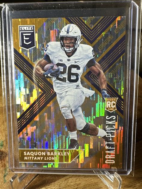 Panini Elite Draft Orange Holo Saquon Barkley Rookie Penn State