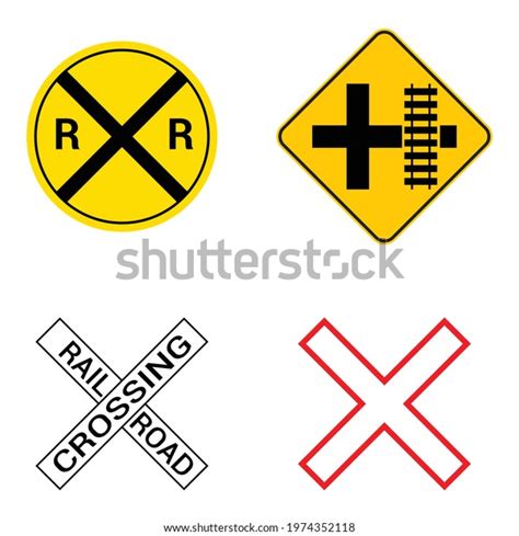 Railroad Crossing Sign Vector Illustration Stock Vector (Royalty Free) 1974352118 | Shutterstock