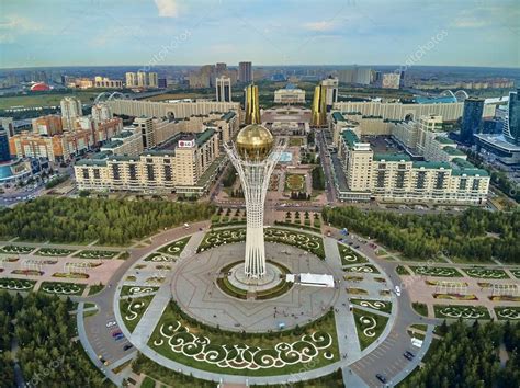 Nur Sultan Kazakhstan De Julio Hermosa Vista Panor Mica Del Dron