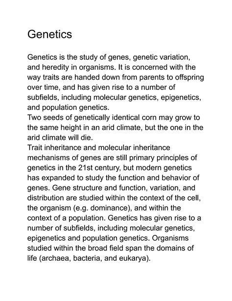 Solution Genetics Studypool