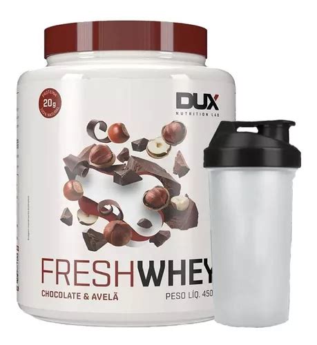 Combo Fresh Whey Conc Isolado Hidro 450g Coqueteleira Dux