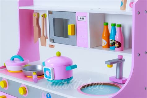 Детская кухня «Розовый домик» с набором посуды| Kids Kitchen