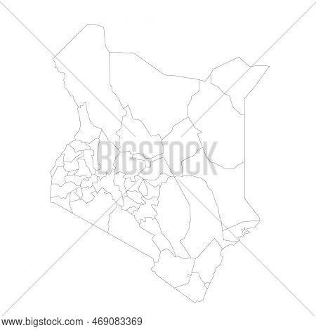 Kenya Political Map Vector & Photo (Free Trial) | Bigstock