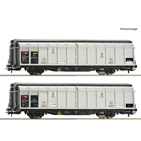 Roco 6600027 2 Tlg Set Schiebewandwagen SBB Cargo Modellbau