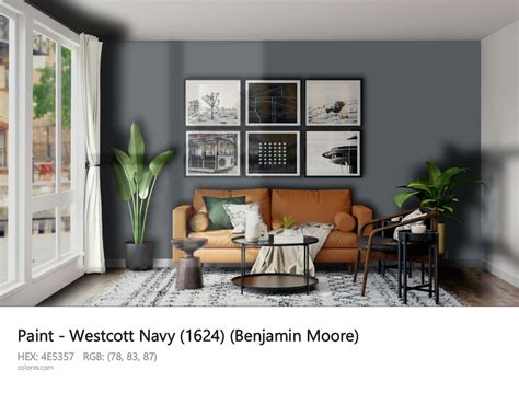 Benjamin Moore Westcott Navy 1624 Paint Color Codes Similar Paints