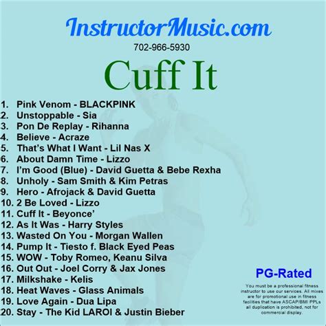 Cuff It | Instructor Music | Workout Music | Exercise Music