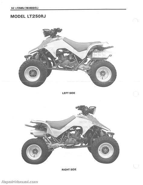 1987 1992 Suzuki LT250R Quad Racer ATV Service Manual