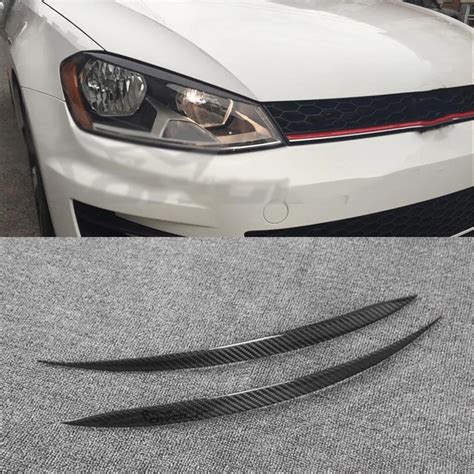 100 Rear Carbon Fiber Headlights Eyebrows Eyelids For Volkswagen VW