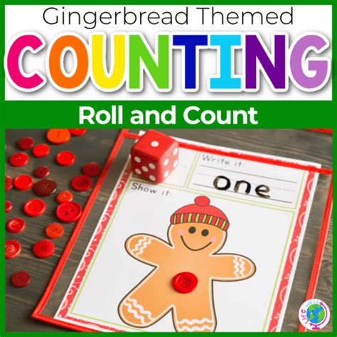 Free Printable Gingerbread Roll And Count Math Game