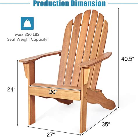 Tangkula Silla Adirondack Silla De Madera De Acacia Adirondack