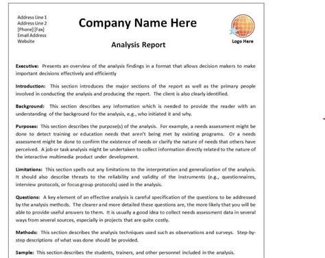 Top 18 Business Analysis Report Templates [word Excel And Pdf] Writing Word Excel Format