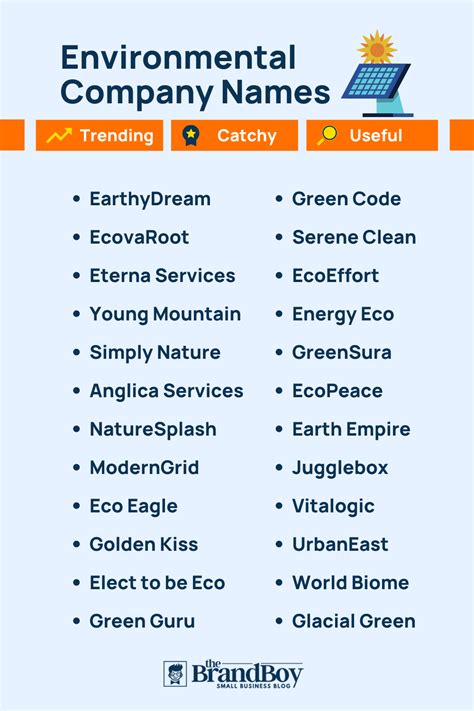 Best Environmental Names Ideas Generator Brandboy