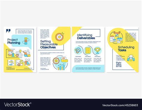 Project Planning Blue And Yellow Brochure Template