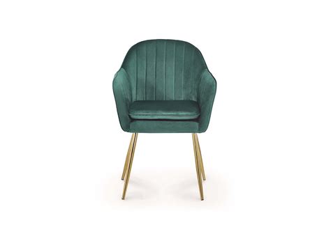 Lot De Chaises Avec Accoudoirs En Velours Vert Edwige Dip