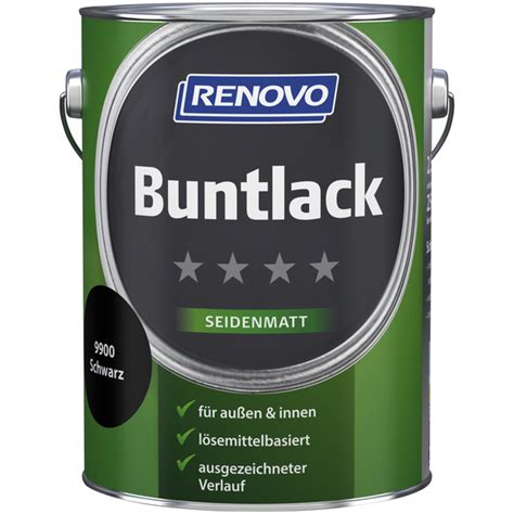 Renovo Buntlack Seidenmatt Schwarz Hagebau At