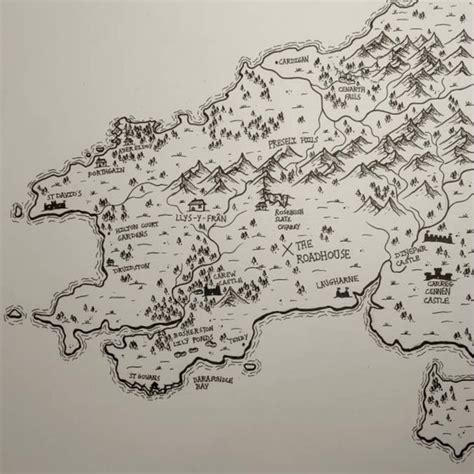 A3 Custom Hand Drawn Fantasy Map Etsy