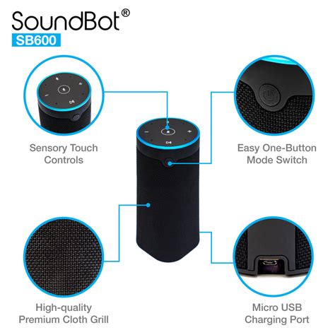 Soundbot Sb600 Amazon Echo Alexa Bluetooth Wireless Speaker Soundbot