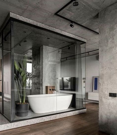 Pin By Zex On Bathroom Decor Concrete Interiors Apartment Design