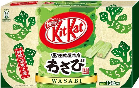 Amazon.com: Japanese Kit Kat - Caja de chocolate Wasabi 5.2oz (12 mini ...