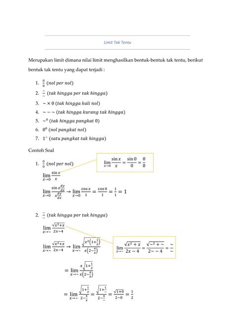 Contoh Soal Limit Kiri Dan Limit Kanan Gurunda