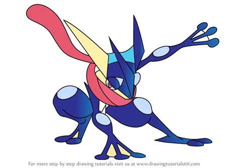 How To Draw Greninja From Pokemon Pokemon Step By Step