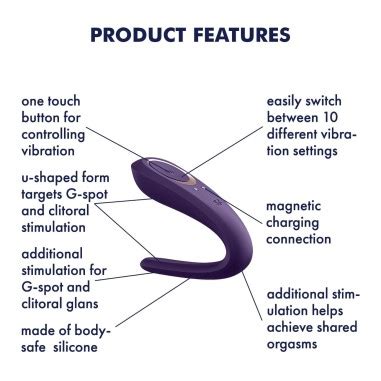 Compre Vibrador Para Casal Partner Carregador Usb Cor Roxo