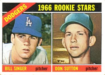 1966 Topps 288 Dodgers 1966 Rookie Stars Bill Singer Don Sutton