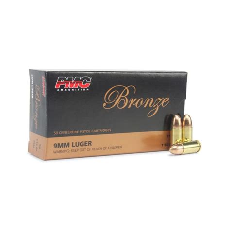 Pmc Bronze 9mm 115 Grain Fmj Ammunition Depot