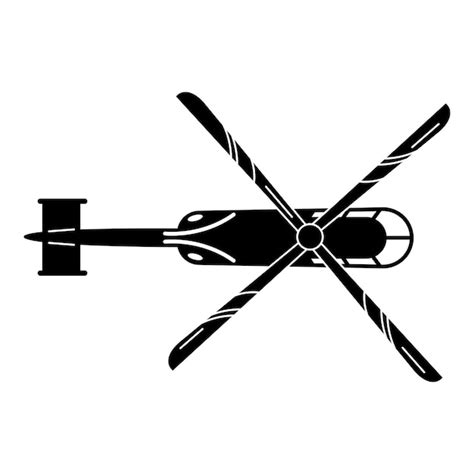 Helikopter Symbol Von Oben Einfache Illustration Des Helikopter