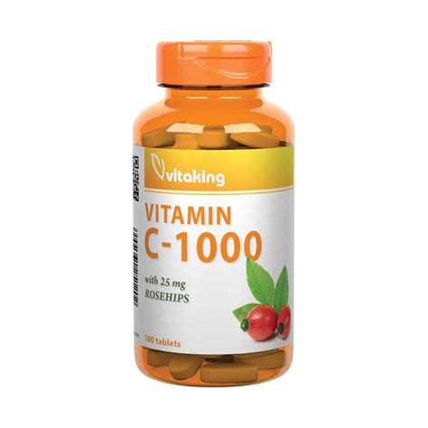 Vitaking C vitamin 1000 mg csipkebogyó tabletta Pingvin Patika