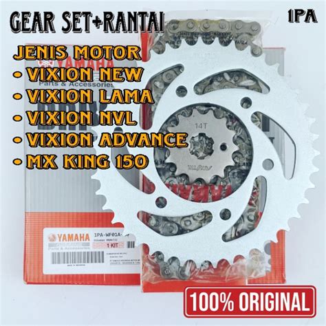 Jual Gear Set Rantai Pa Original Yamaha Vixion New Vixion Lama