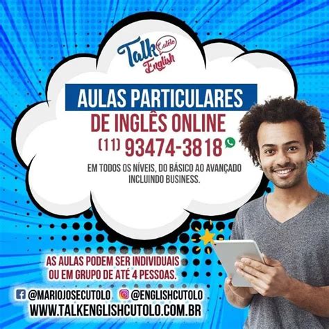 Aulas particulares de Inglês R 30 00 a hora aula online Serviços