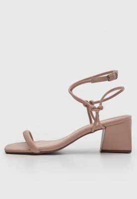 Sandália VIA UNO Tiras Nude Compre Agora Dafiti Brasil