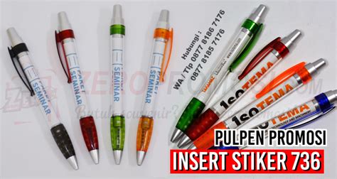 Jual Pen Plastik Insert Paper 736 Pulpen Promosi 736 Zeropromosi