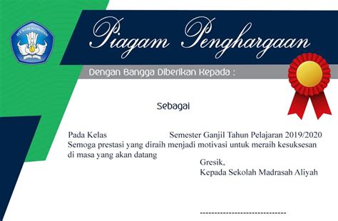 Tampilan Contoh Sertifikat Juara Kelas Kreatif Deh Guna Menciptakan